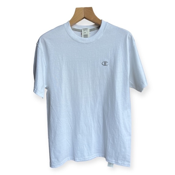NWT Champion Authentic Men’s White Jersey Tee, Medium - Picture 1 of 7